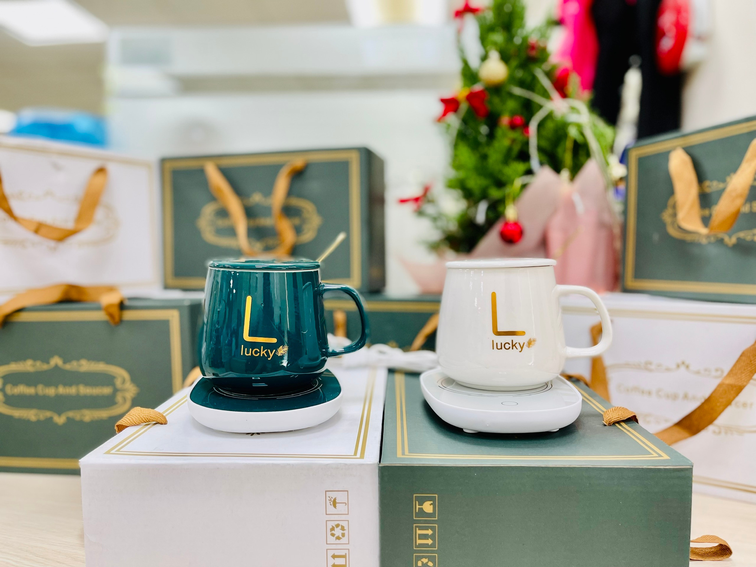 Cốc chưng yến -Hâm nóng COFFEE -nguồn 220V - FULL BOX
