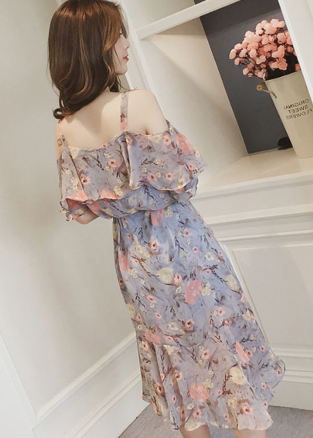 Đầm hoa bệt vai bánh bèo Haint Boutique da102