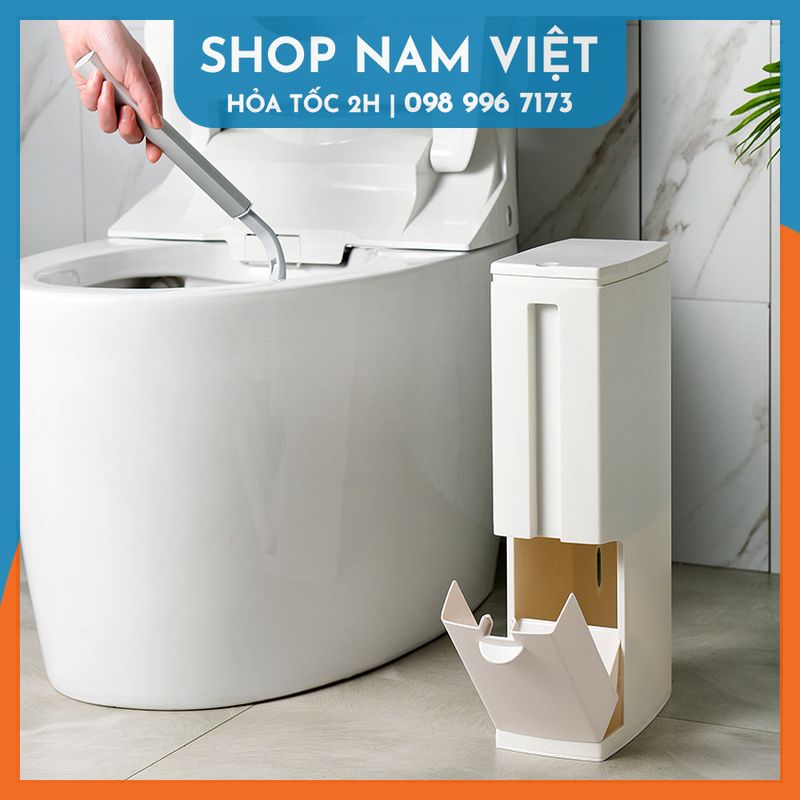 Chổi cọ toilet - Chổi cọ vệ sinh kèm thùng rác - Thùng rác - Thùng rác mini - Thùng rác đa năng - Sọt rác - Chổi cọ nhà vệ sinh