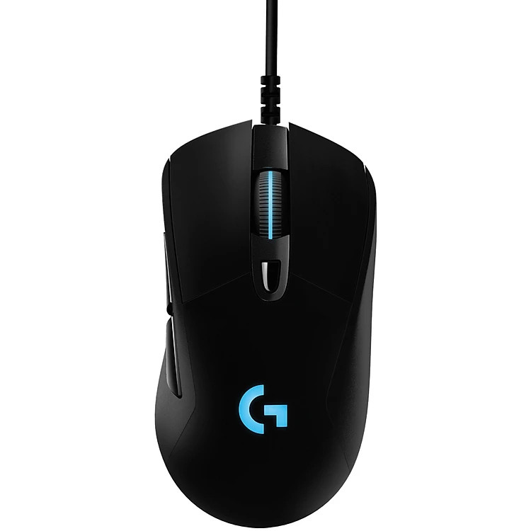 Chuột gaming có dây RGB Logitech G403 Hero màu đen (910-005634) - cảm biến 25k, công thái học, nhẹ 87g, 6 nút lập trình - Hàng Chính Hãng