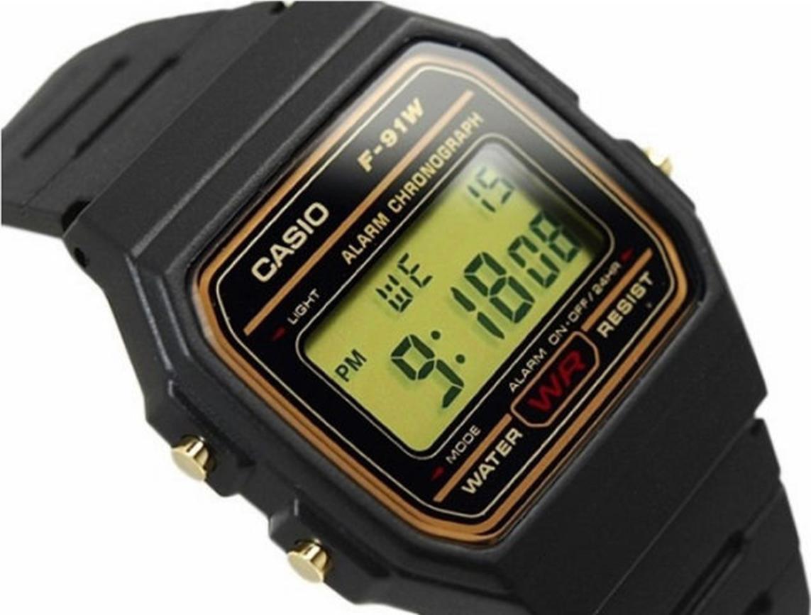 Đồng hồ unisex dây nhựa Casio F-91WG-9QDF