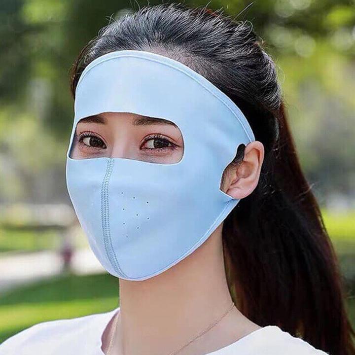 Combo Khẩu trang Ninja kèm Kính Nữ che kín toàn bộ mặt siêu chống khuẩn bụi, chống nắng