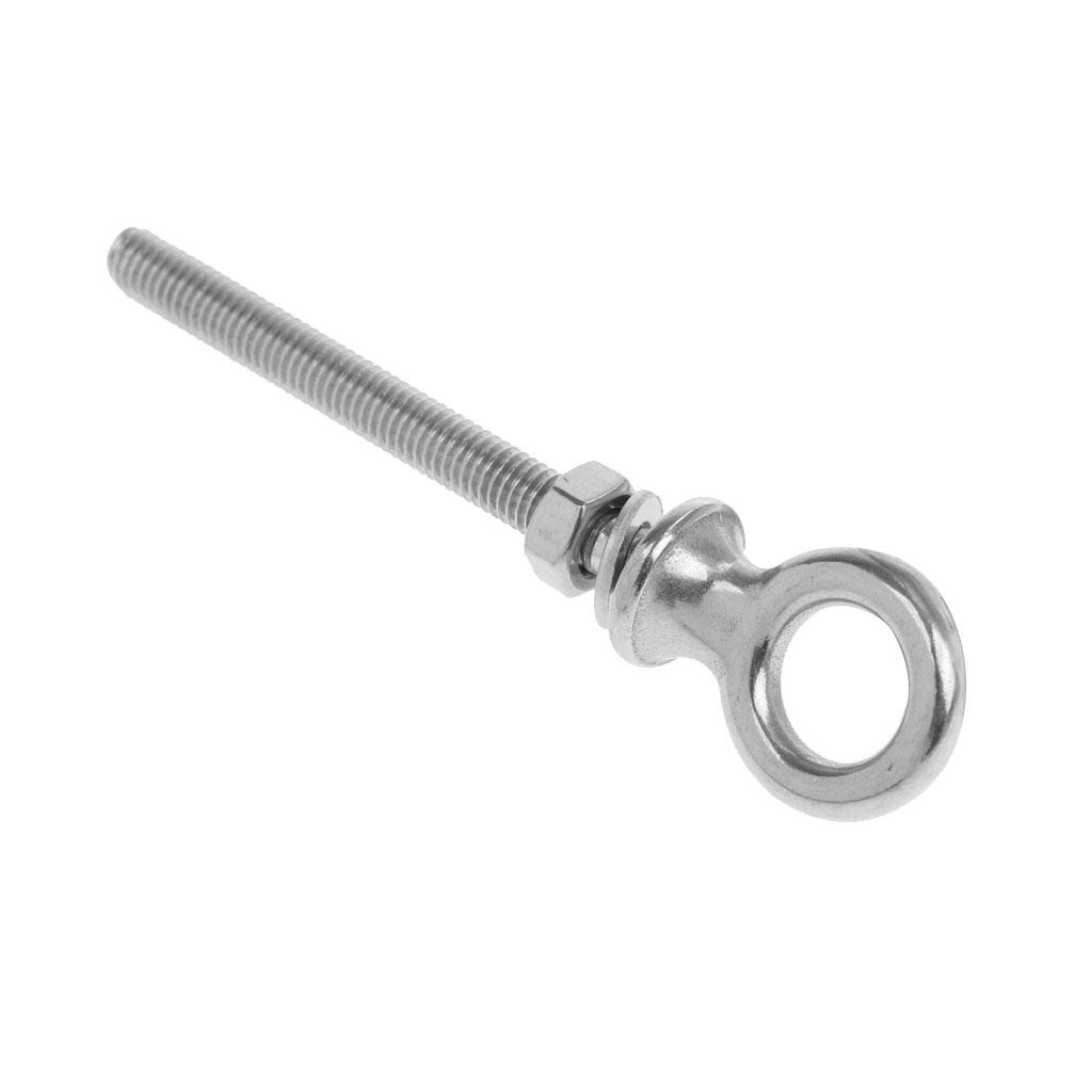 2x316 Stainless Steel Long Lifting Eye  with Nut And Washer M6 X 60mm