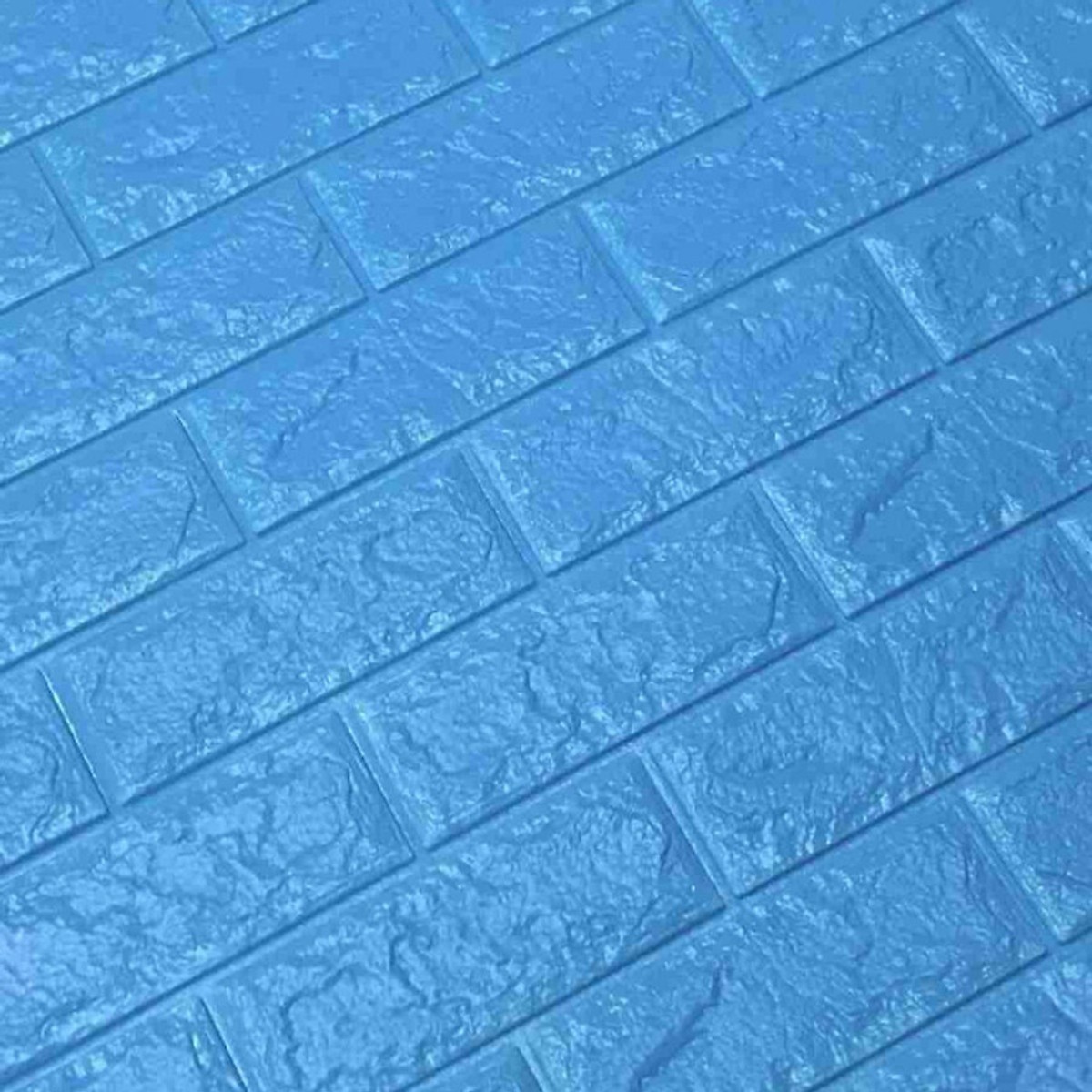 bộ 20 Xốp Dán Tường 3D Chịu lực, chống nước, chống ẩm mốc 70x77cm DT26-xanh dương
