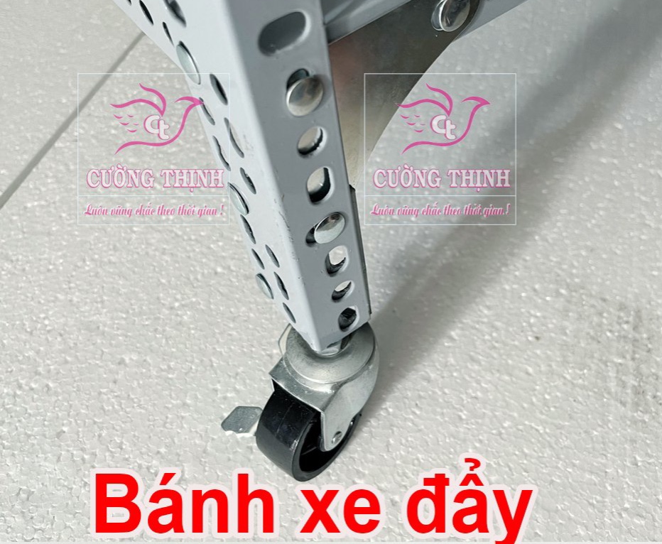 Bánh xe đẩy, kệ sắt v lỗ đa năng, dễ lắp ráp, loại tốt, combo 4 bánh xoay 360độ