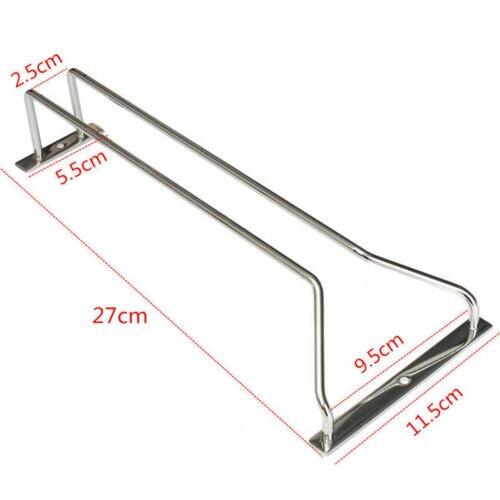 1 Pcs Wine Glass Holder Under Cabinet Rack Storage Organizer Stemware Racks Double Row Hanger Shelf Metal Racks