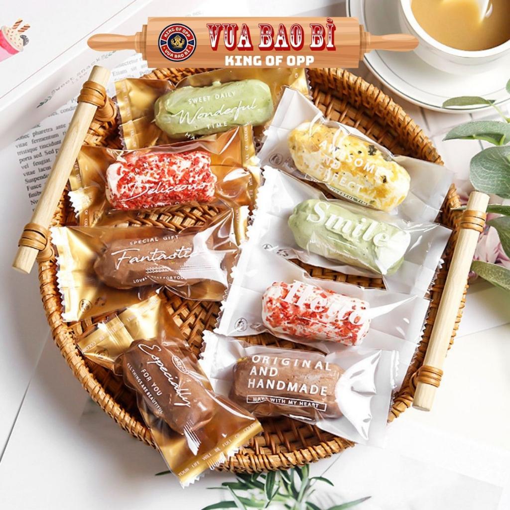Bao bì kẹo, túi đựng bánh, hoạt tiết chữ tiếng anh 4 in 1 kích thước 5x11 - VUA BAO BÌ