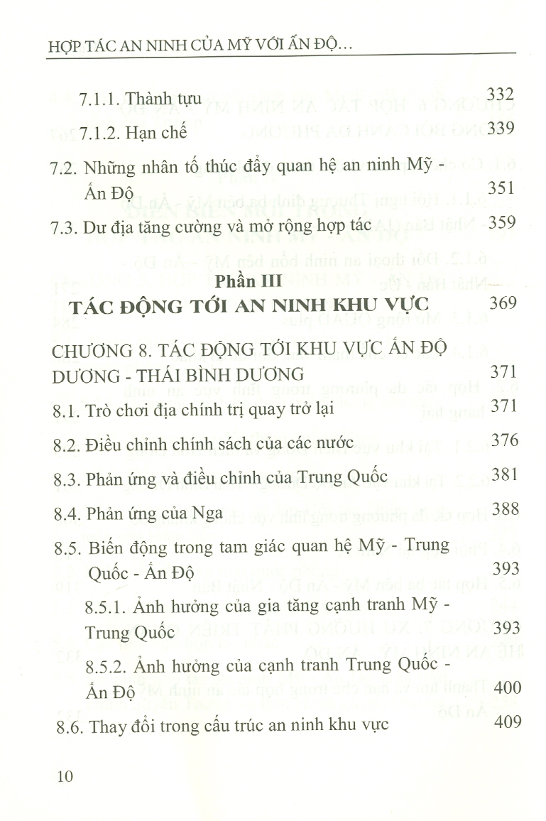 Hợp Tác An Ninh Của Mỹ Với Ấn Độ Trong Bối Cảnh Mới (Sách chuyên khảo)