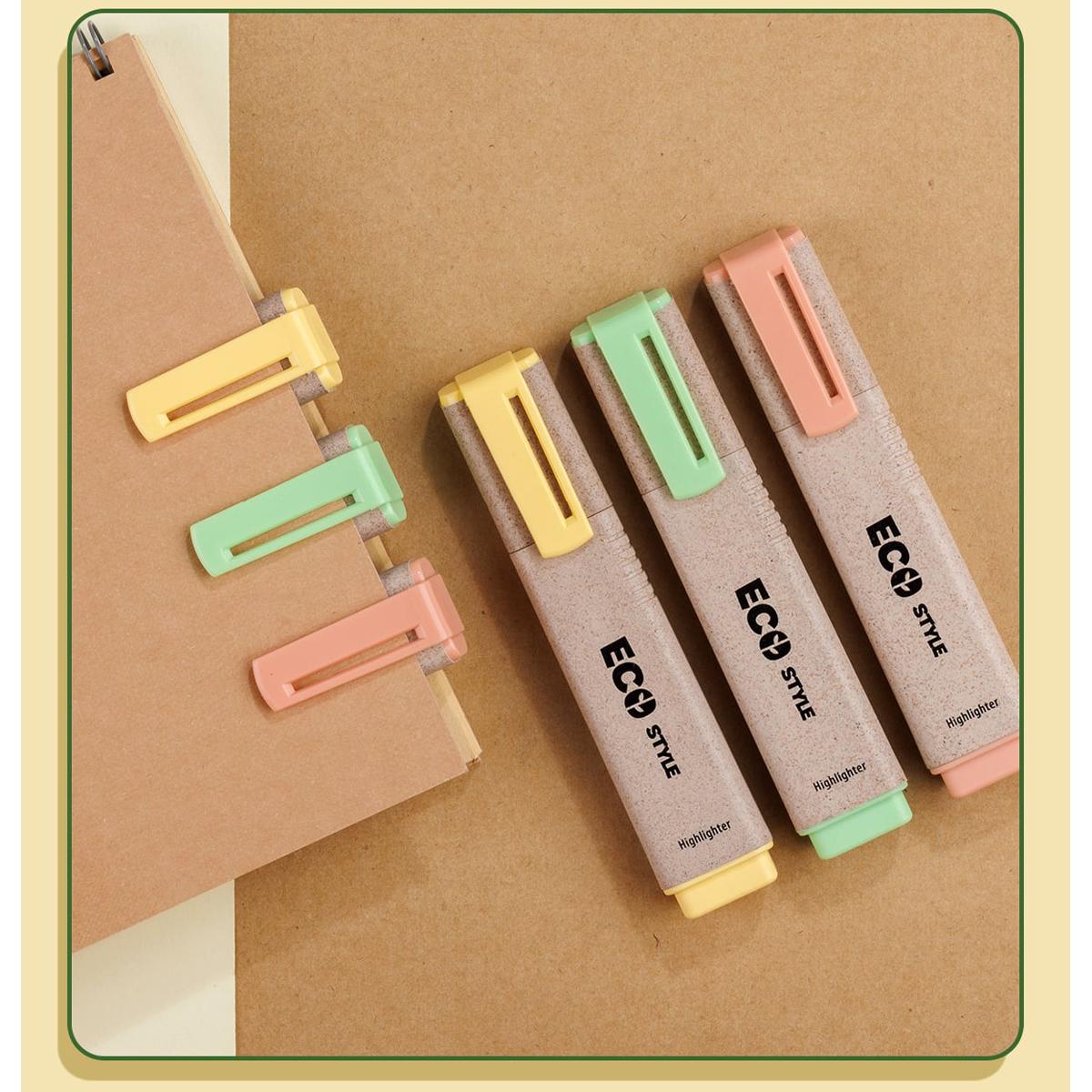 Bút Dạ Quang Màu Pastel - Eco Style Highlighter - Thiên Long HL-015/ECO - Cam Pastel
