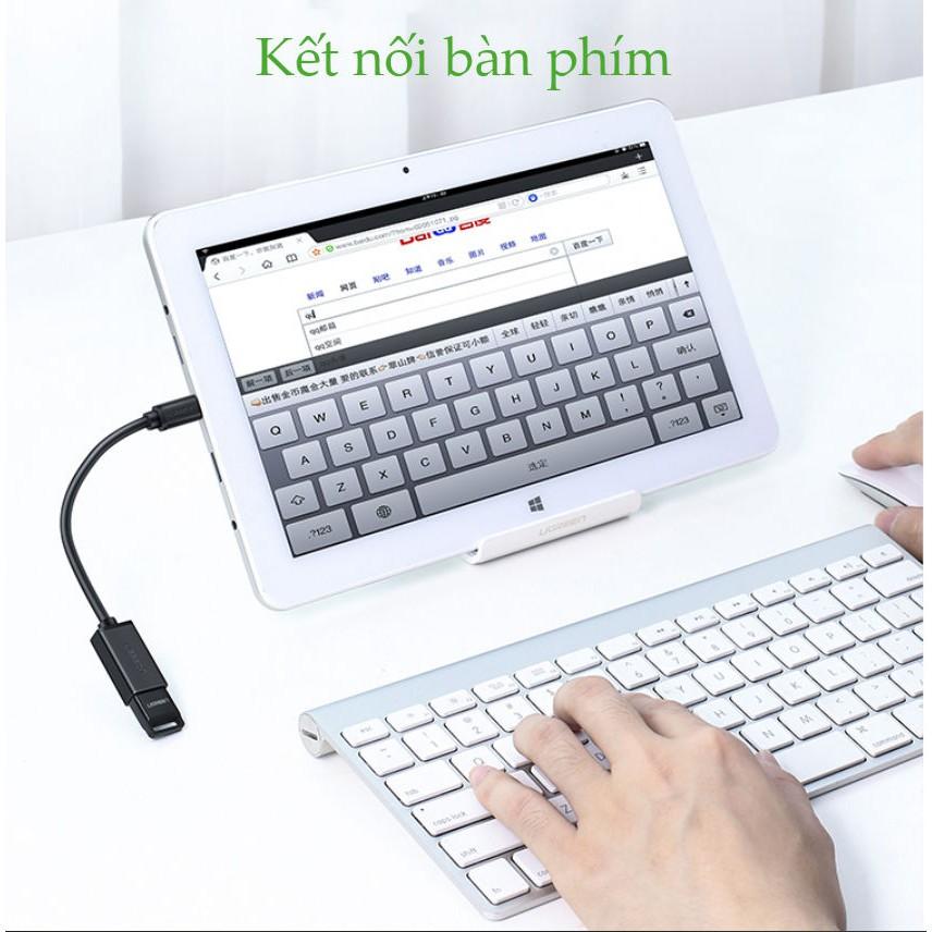 Cáp USB type C hỗ trợ chức năng OTG dài 15cm UGREEN US154- Hàng chính hãng