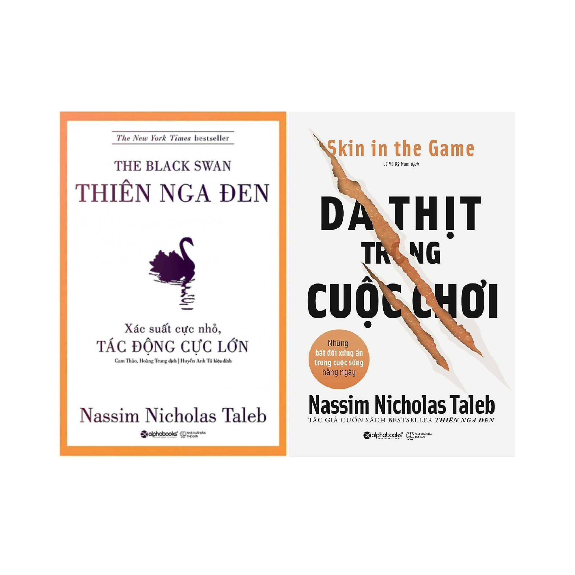 Trọn Bộ 2 Cuốn Sách Của Tác Giả Nassim Nicholas Taleb ( Thiên Nga Đen + Da Thịt Trong Cuộc Chơi ) tặng kèm bookmark Sáng Tạo