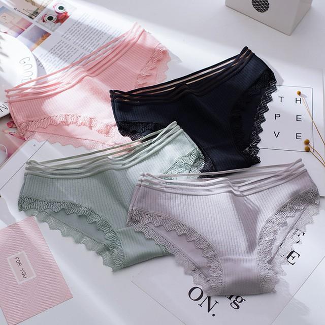 Quần lót Cotton Len Tăm Viền Ren