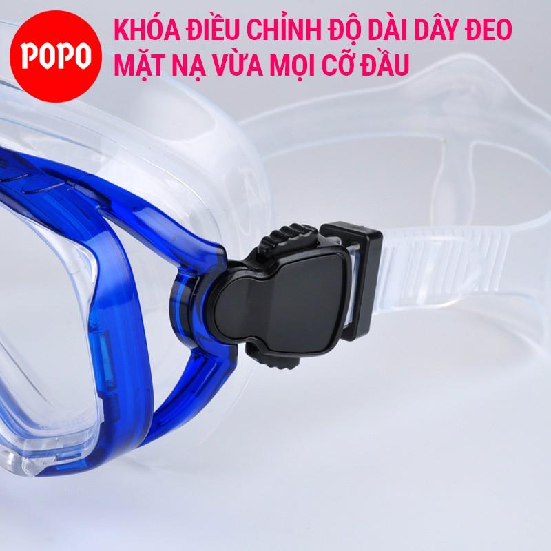 Mặt nạ lặn biển mắt kính cường lực POPO ngăn nước tuyệt đối, hỗ trợ lặn biển chuyên nghiệp