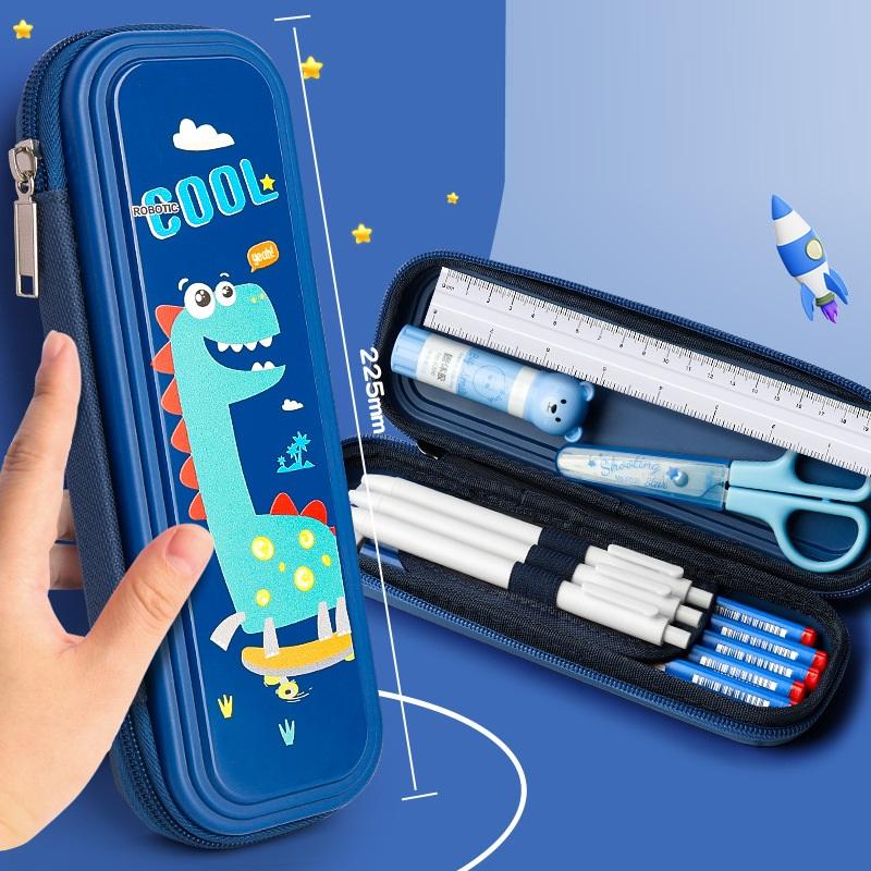 Hộp Đựng Bút Học Sinh 3 Ngăn Hoạt Hình 2D Size 8cm BU09