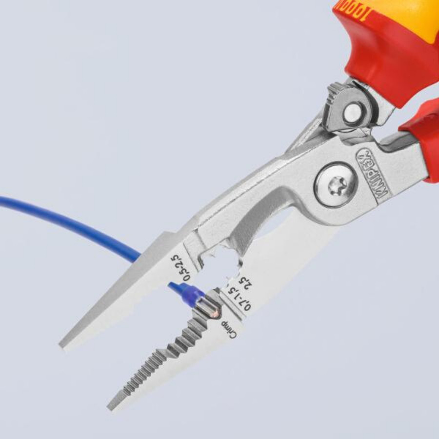 KIỀM LẮP ĐIỆN ĐA NĂNG KNIPEX CÁCH ĐIỆN 1000V DÀI 200 MM 13 86 200
