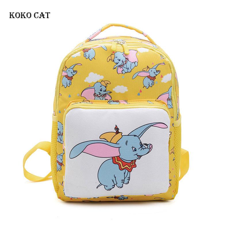 Hoạt Hình Dễ Thương Dumbo Bé Dây An Toàn Toàn Ba Lô Kid Chống Mất Túi Bé Tập Đi Mẫu Giáo Học Cho Bé Gái Bé Trai mochila