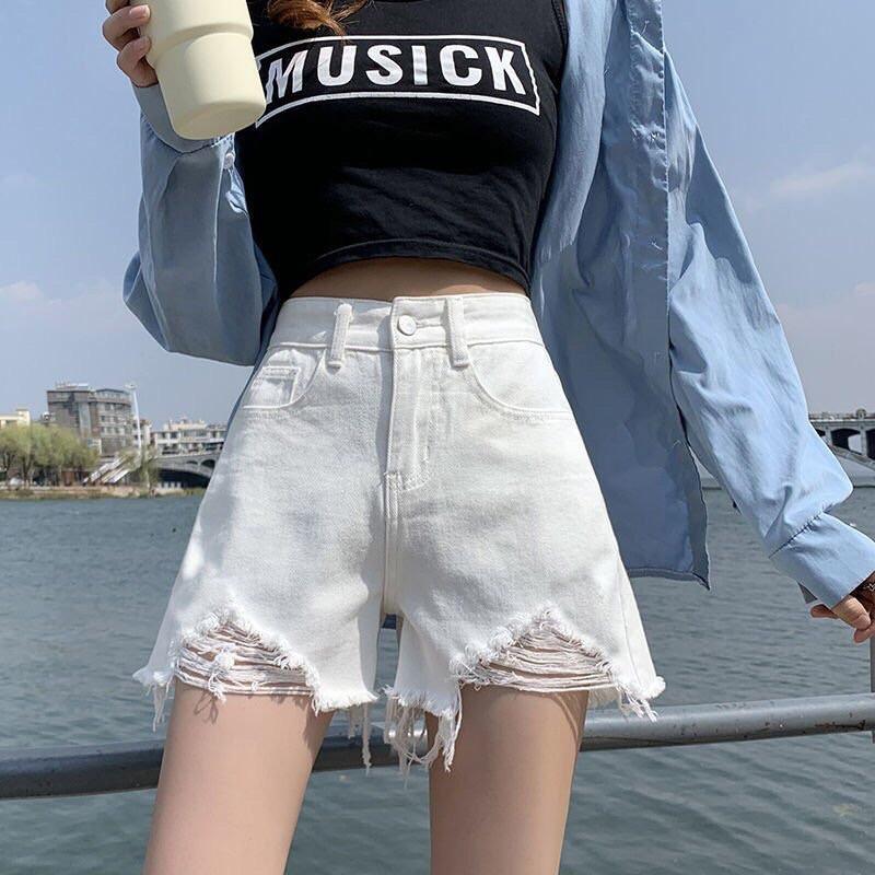 Quần sóc jeans nữ rách 1 cúc mẫu mới về 2022 hàng Quảng Châu mã #852