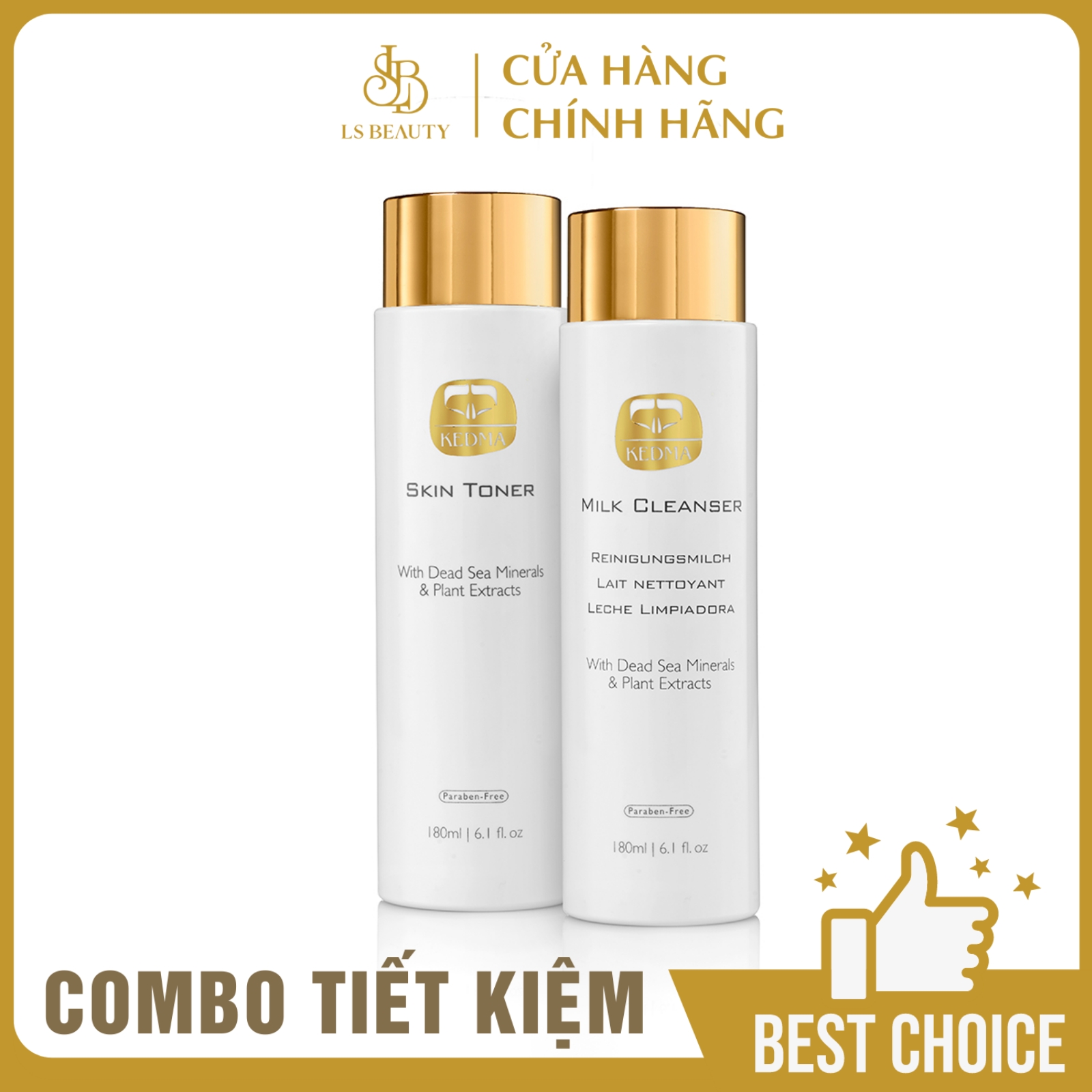 Combo Kedma Sữa Rửa Mặt + Toner Cân Bằng PH - Giúp Làm Sạch Lớp Make Up Và Dưỡng Ẩm Cho Da