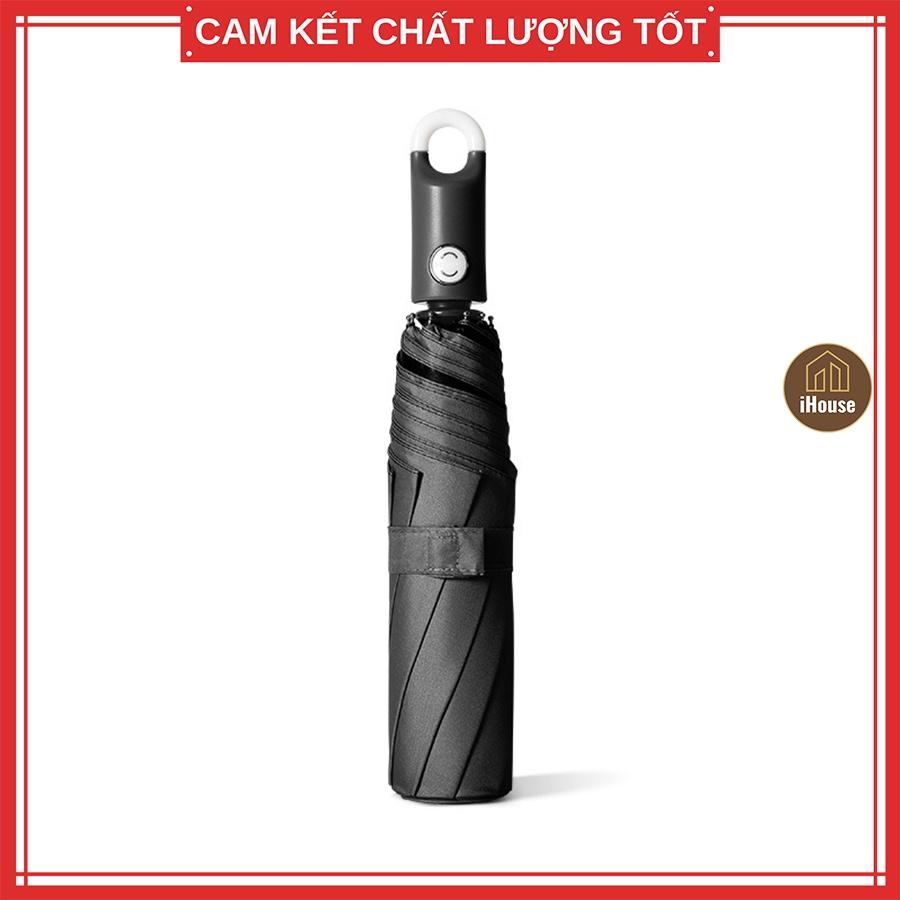Ô che mưa nắng bật tự động có móc treo, Ô dù che mưa nắng thời trang gấp nhỏ gọn cao cấp iHouse