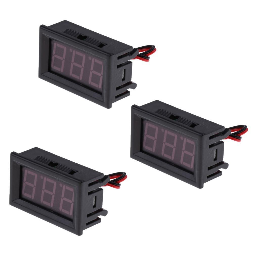 3Pcs DC 4.5V To 30V Voltage Meter LED Digital Panel Display Volt Voltmeter