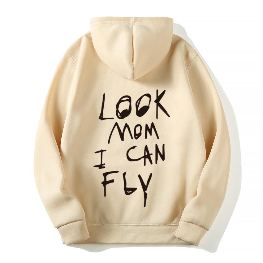 Áo Hoodie In Chữ Astroworld Look Mom I Can Fly 2020 Phong Cách Hip Hop Cá Tính Cho Nam 2020