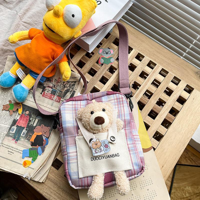 Bag Women's2021New Canvas Messenger Bag Fresh Cute Student Shoulder Bag Korean Style All-Match Japanese Style Small Shou