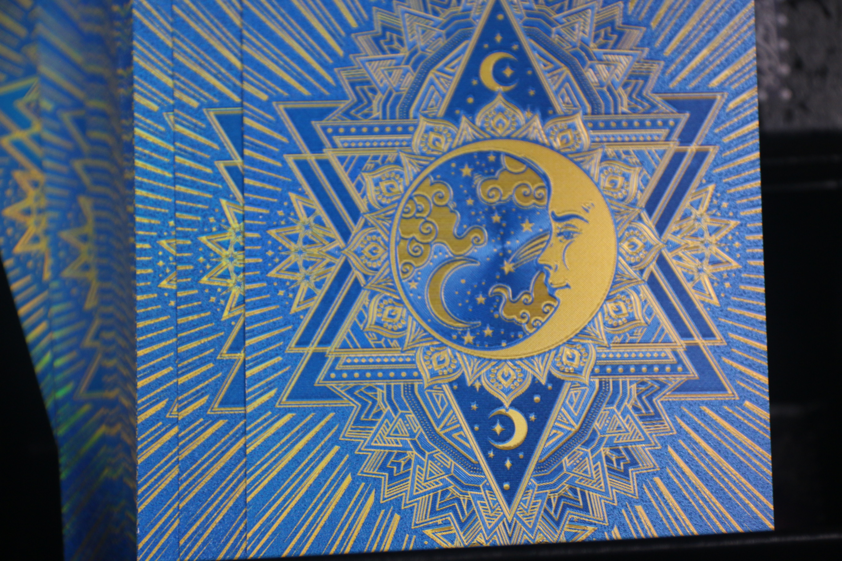 Bài tarot god foild xanh dương mạ kim