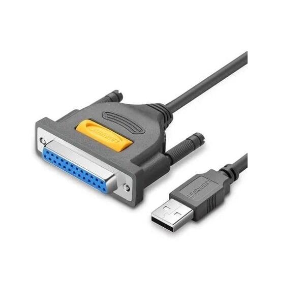 Ugreen 20793 1M màu Đen Cáp tín hiệu chuyển đổi USB 2.0 sang DB25 âm cao cấp US167 - Hàng chính hãng