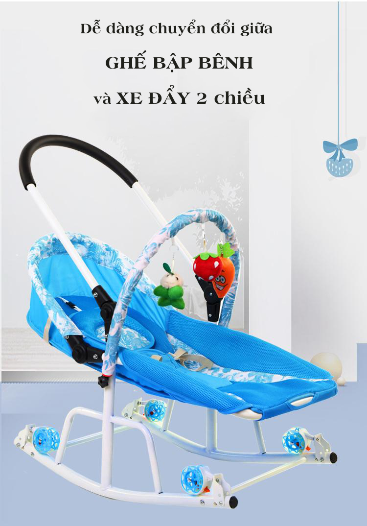 Ghế bập bênh kiêm xe đẩy 2 chiều Ghế bập bênh kiêm xe đẩy 2 chiều