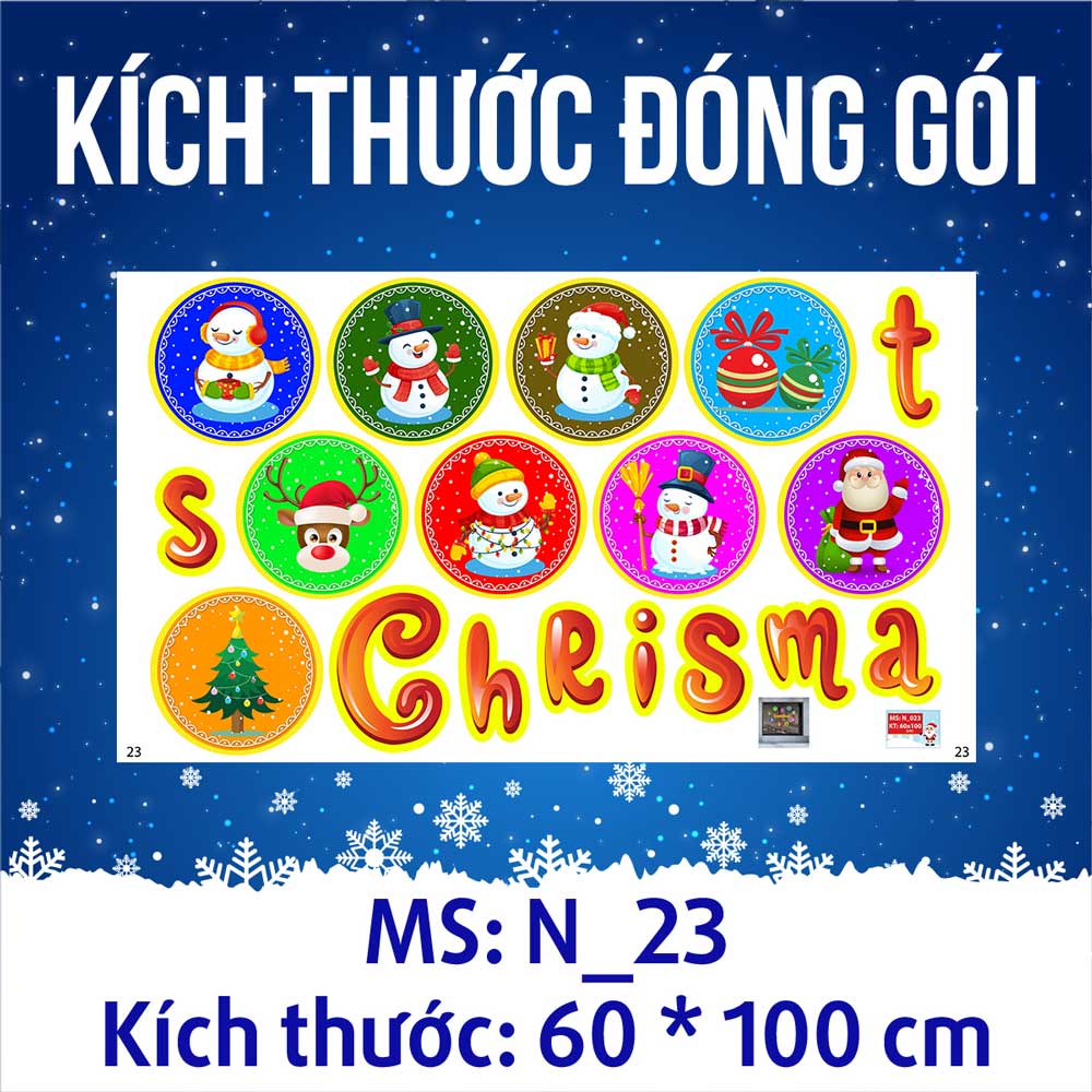 DECAL TRANG TRÍ NOEL 2021 COMBO SỐ 25
