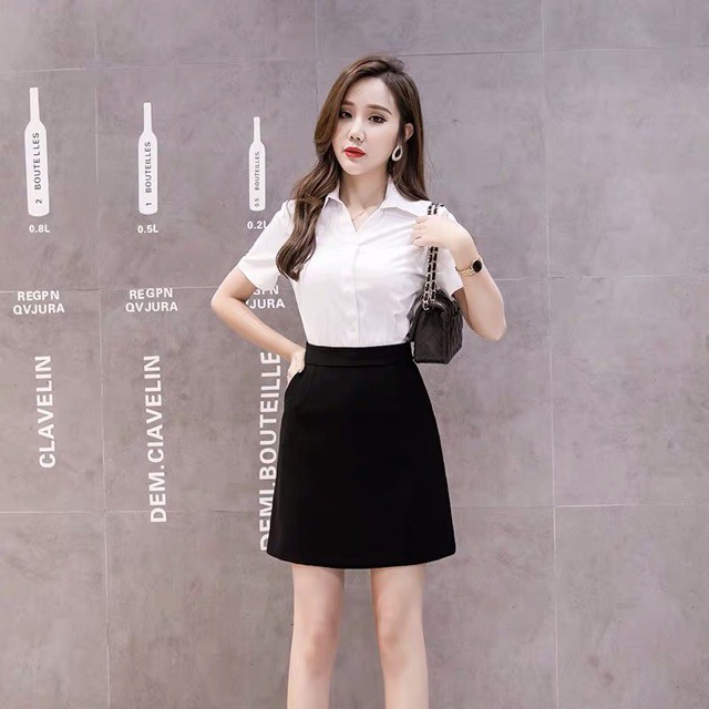 Chân váy Ulzzang chân váy chữ A lưng cao  đẹp lạ