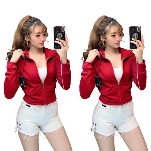 áo khoác nữ trơn dáng lửng coptop tay dài freesize 54kg