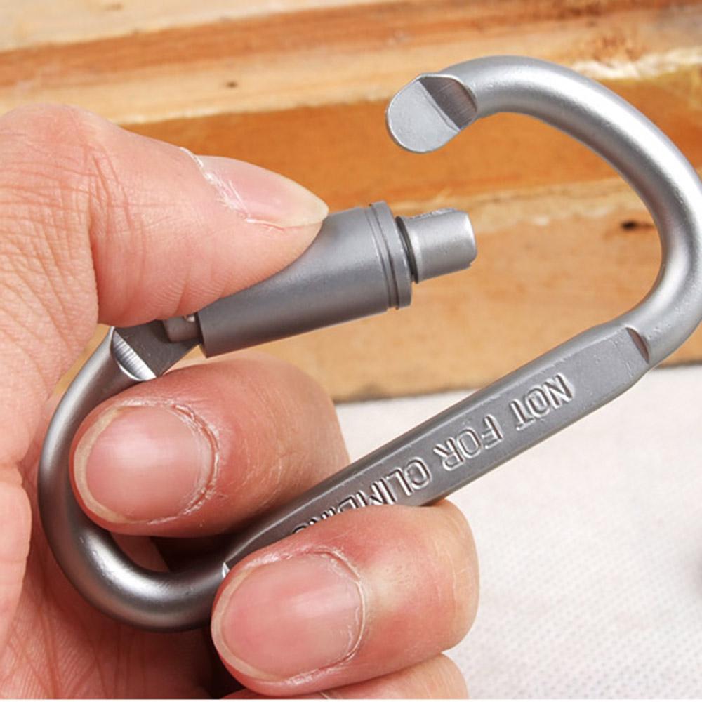 5 chiếc móc khóa Carabiner hợp kim nhôm có khóa vặn, nhẹ bền không thấm nước