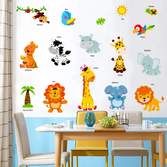 Decal trang trí tường - Những người bạn thú dễ thương
