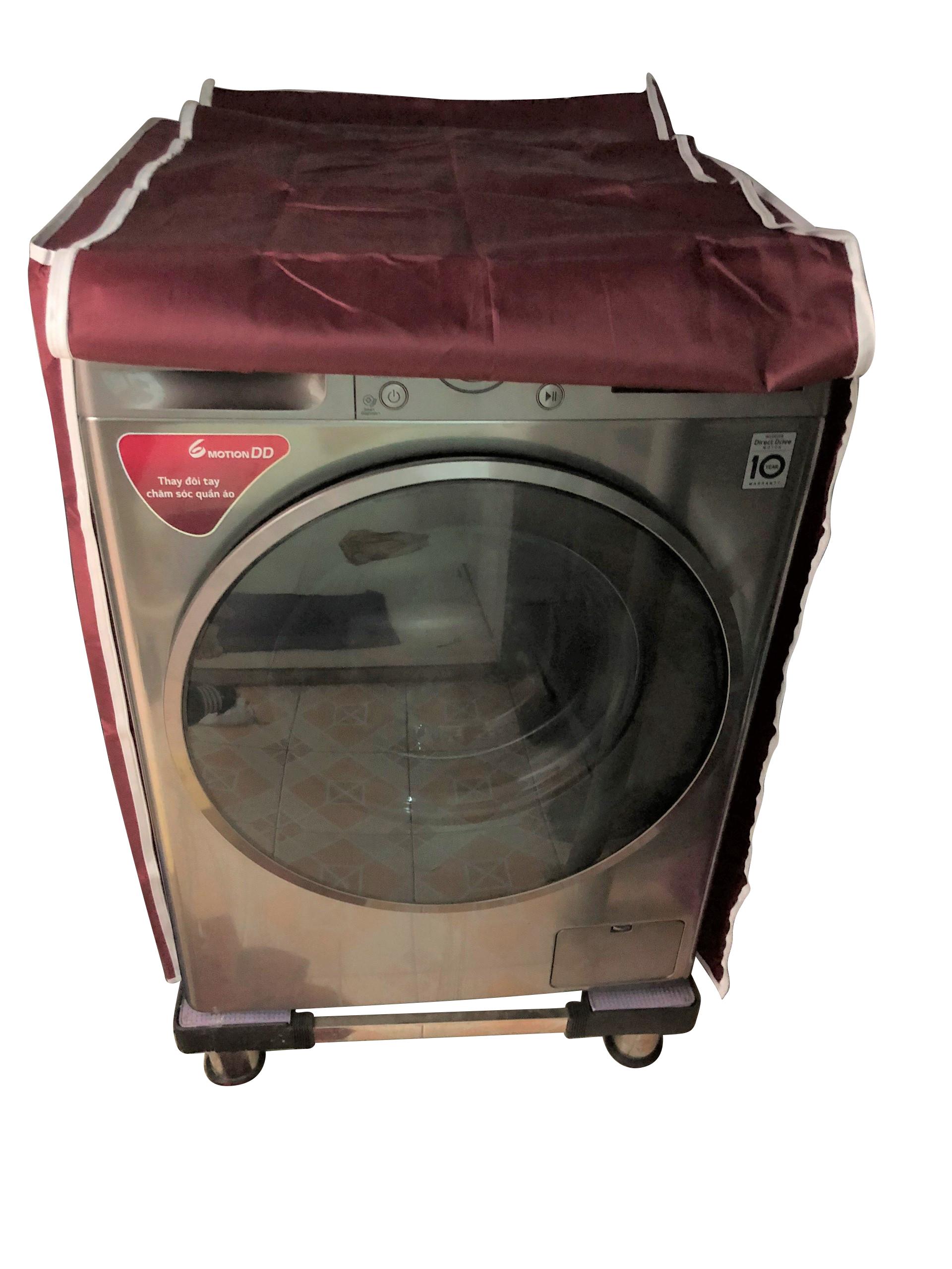 Áo Trùm Máy Giặt Cửa Trước 7 - 9 Kg Vải Dù Chống Rách Chống Thấm Màu Trơn Sang Trọng