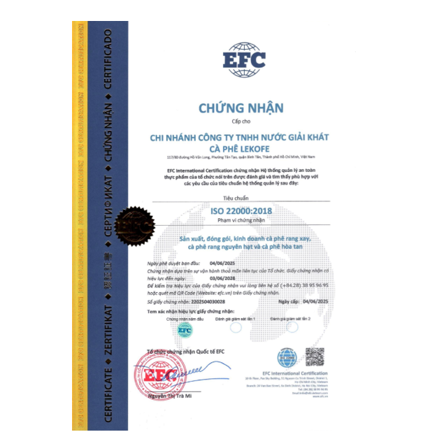 Cà phê rang xay Đặc Biệt Lekofe 80% Robusta 20% Arabica Đắng đậm chua nhẹ Túi 250g