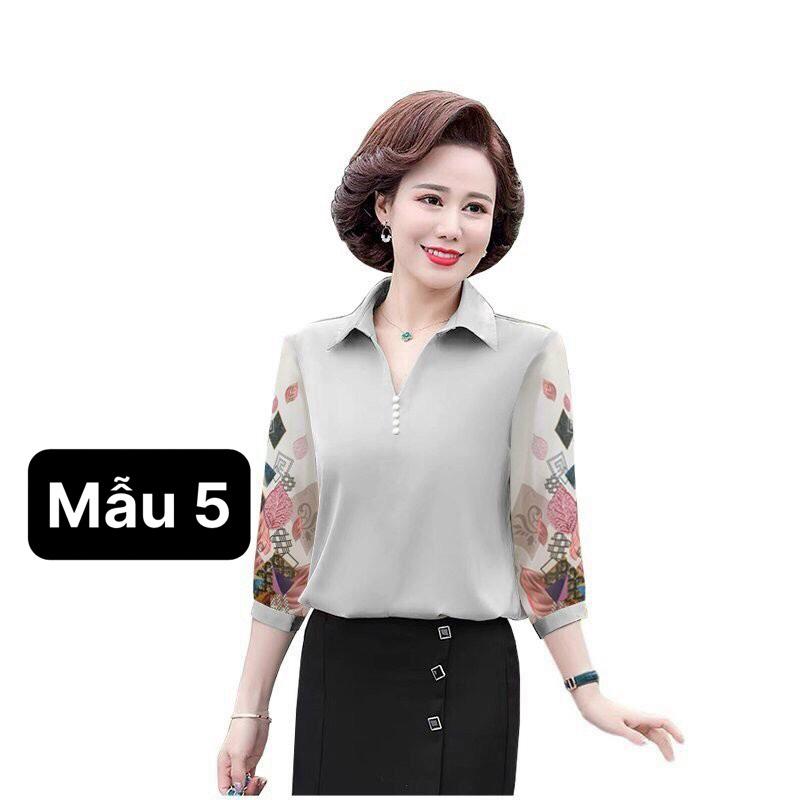 ️Áo Trung Niên️ Mẫu Áo Trung Niên Sơ Mi In Họa Tiết Trẻ Trung / Thời Trang Cho Mẹ U40-60