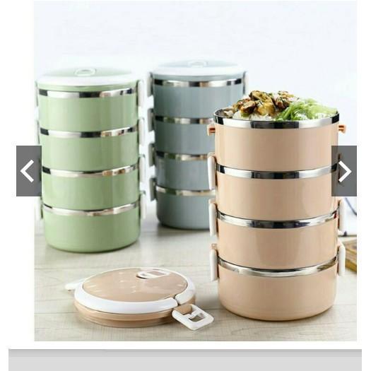 CẶP LỒNG 4 TẦNG ĐỰNG THỨC ĂN GIỮ NHIỆT LÀM TỪ NHỰA LÚA MẠCH