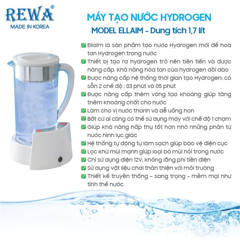 Máy tạo nước Hydrogen Ellaim Rewa (1700ml) - Hàng Chính Hãng