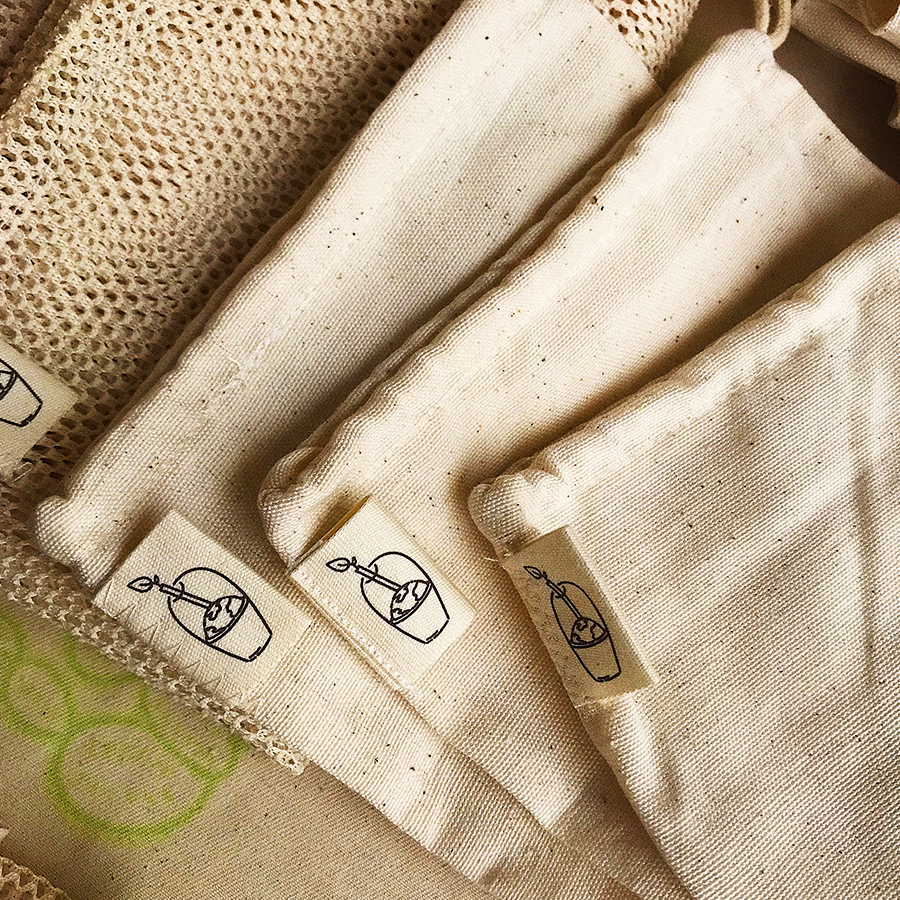 Combo 6 Túi Vải Đựng Thực Phẩm 100% Cotton A Little Bit