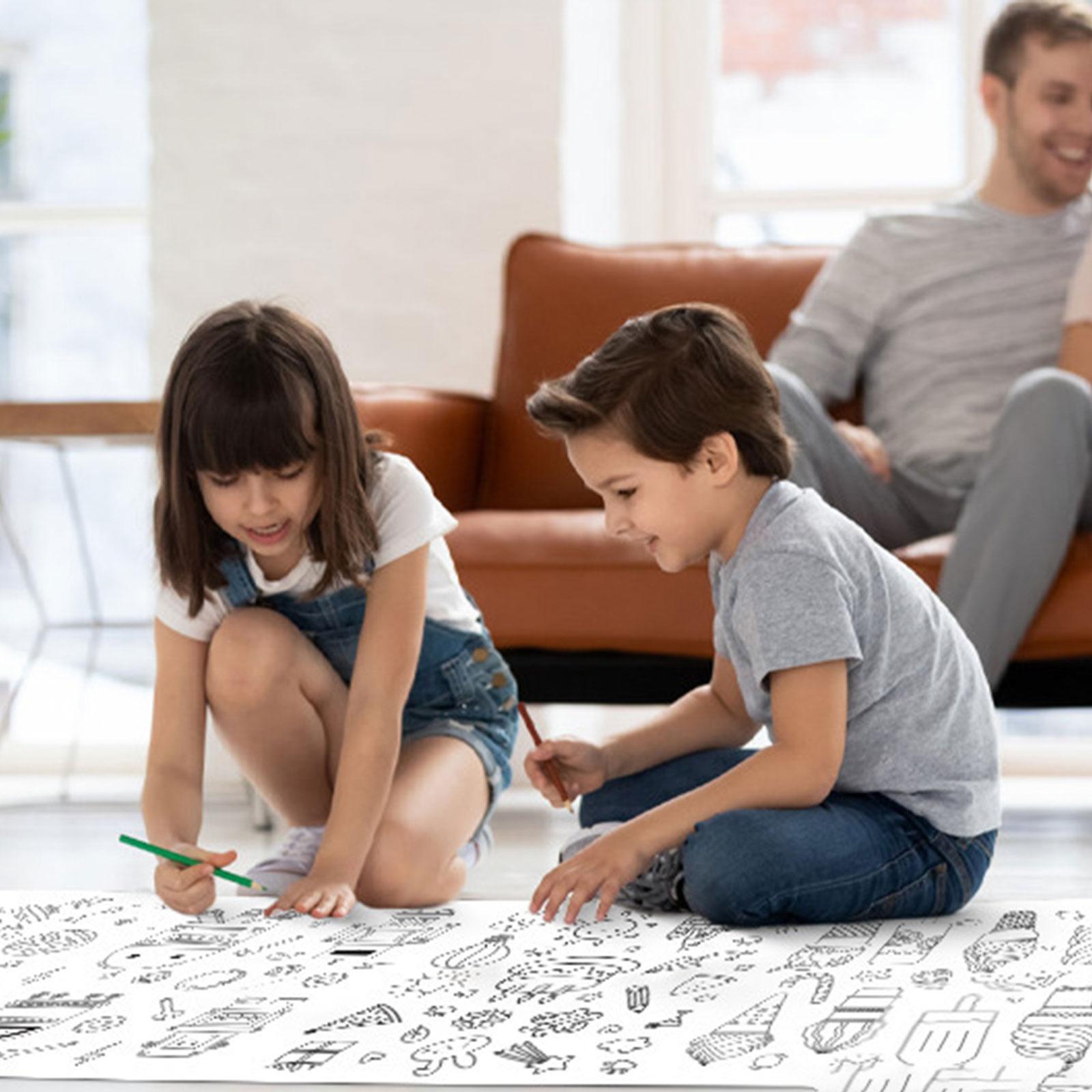 Art Paper Roll Sticky Wall Coloring Stickers Birthday Gift Coloring Posters for Party