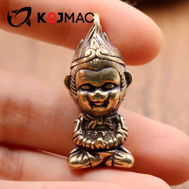 Móc Khóa Đồng Thau TÔN NGỘ KHÔNG KOJMAC KeyRing PKA097 - Hàng Nhập Khẩu ( Dễ Thương Độc La Cute, Cao Cấp Phong Thủy Gắn Chìa, Hợp Tuổi Thân - Con Khỉ Trong 12 Con Giáp , Decor Trang trí xe hơi, balo, Quà Tặng Lưu Niệm )