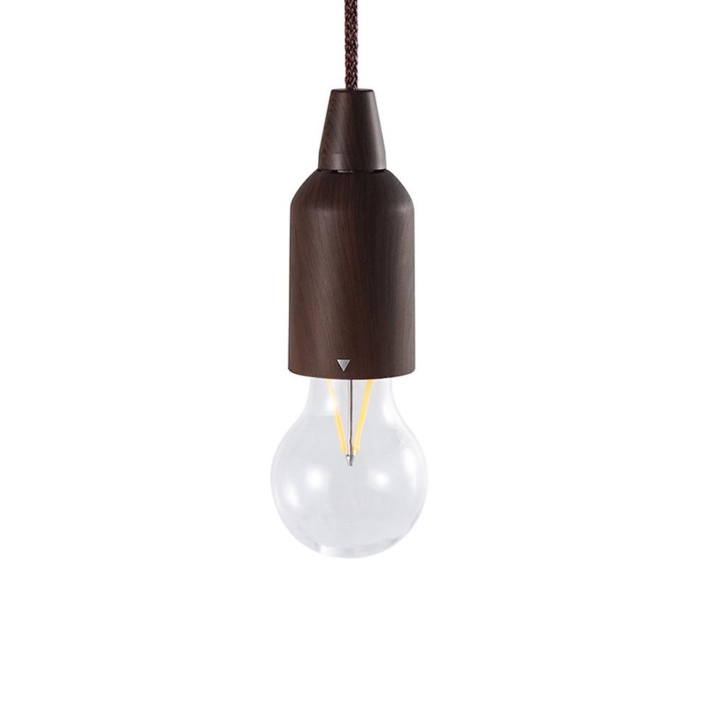 Portable Camping Light Retro LED Pull Cord Lamp Bulb Campsite Decorative Light Tent Pendant Light Waterproof for Outdoor Camping Hiking Fishing Garden Party