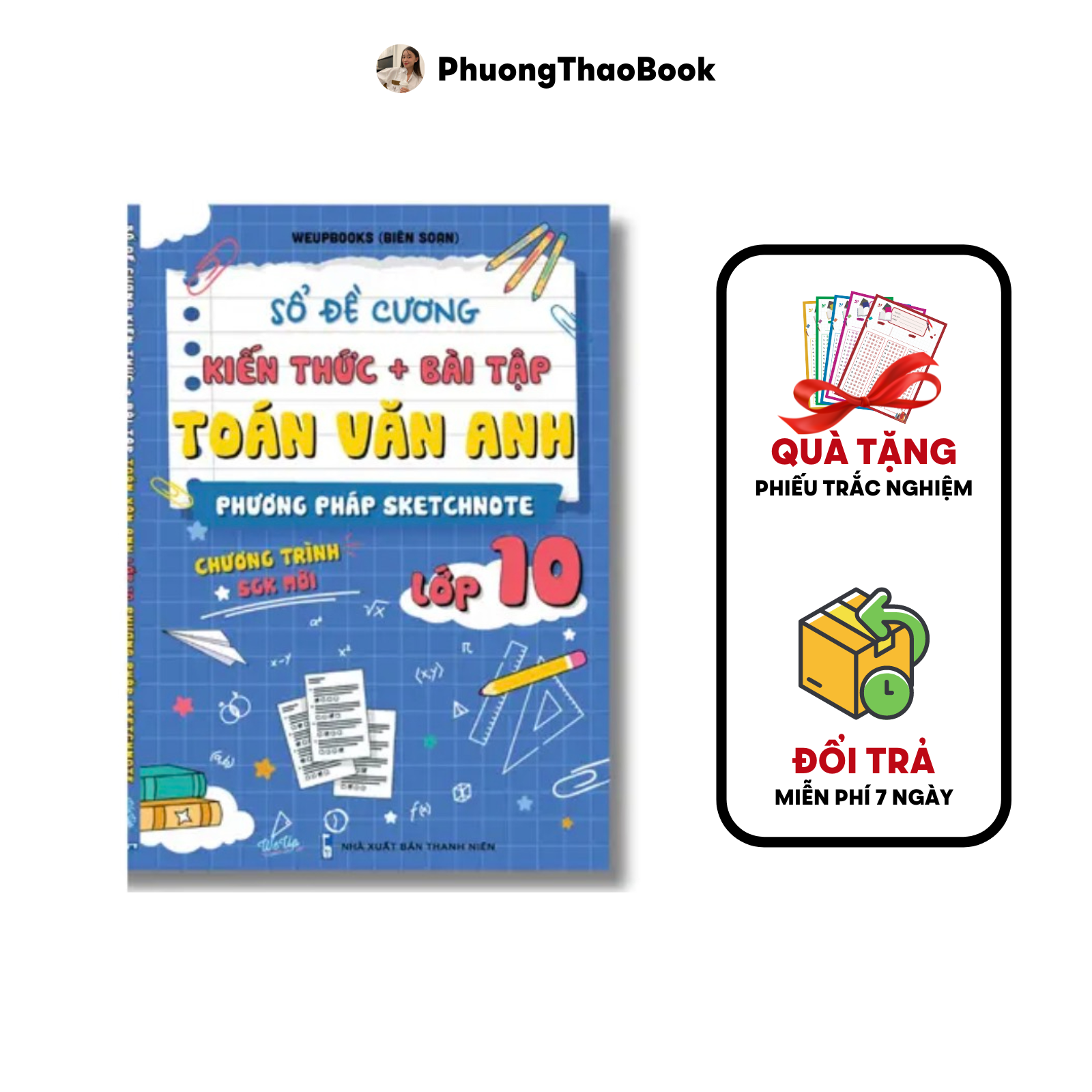 Sổ đề cương kiến thức+ bài tập toán văn anh phương pháp sketchnote lớp 10