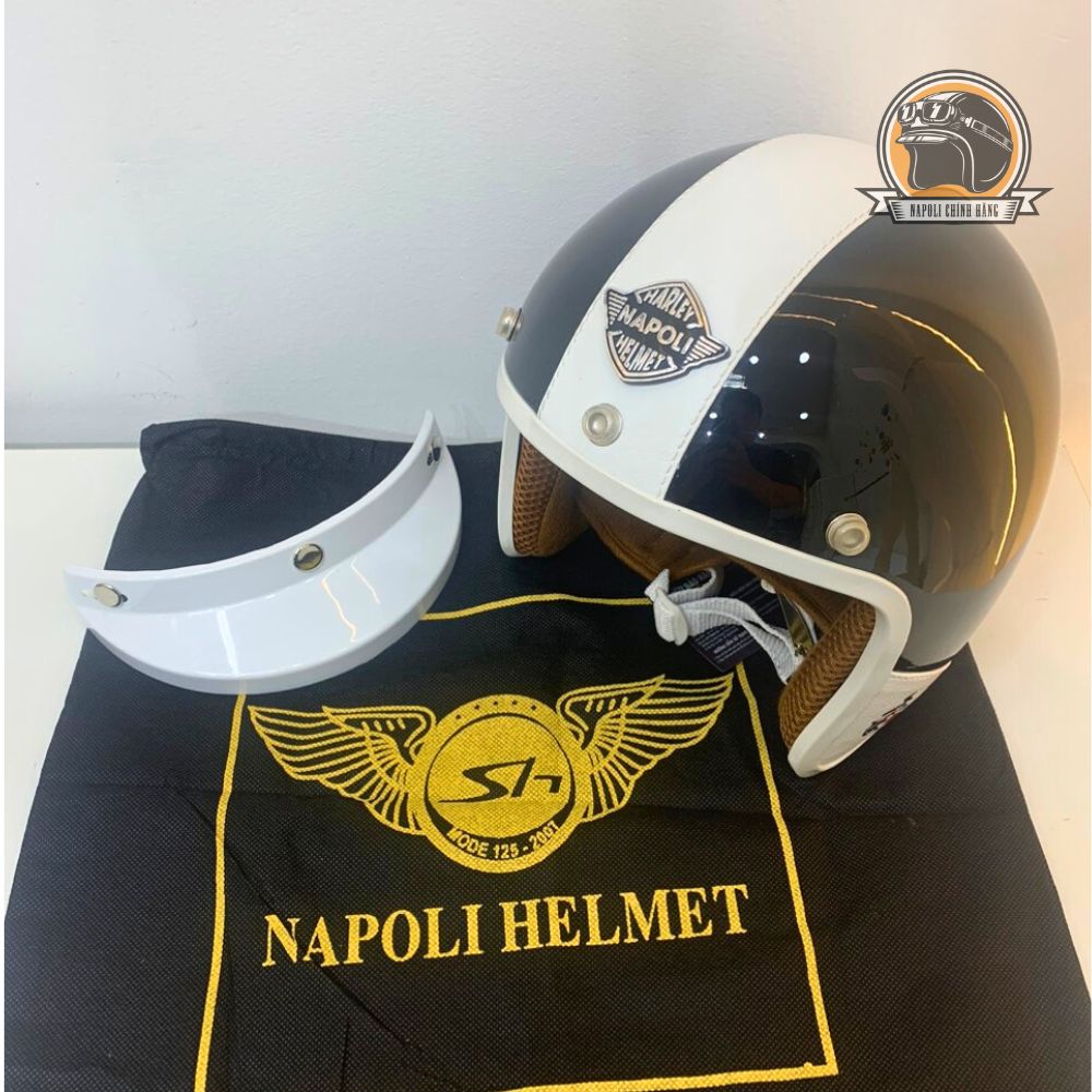 Mũ Bảo Hiểm 3/4 Napoli SH Lót Da [CHÍNH HÃNG][FREESHIP] - Nón Bảo Hiểm Napoli SH3 Nhật N099 - Đủ Màu