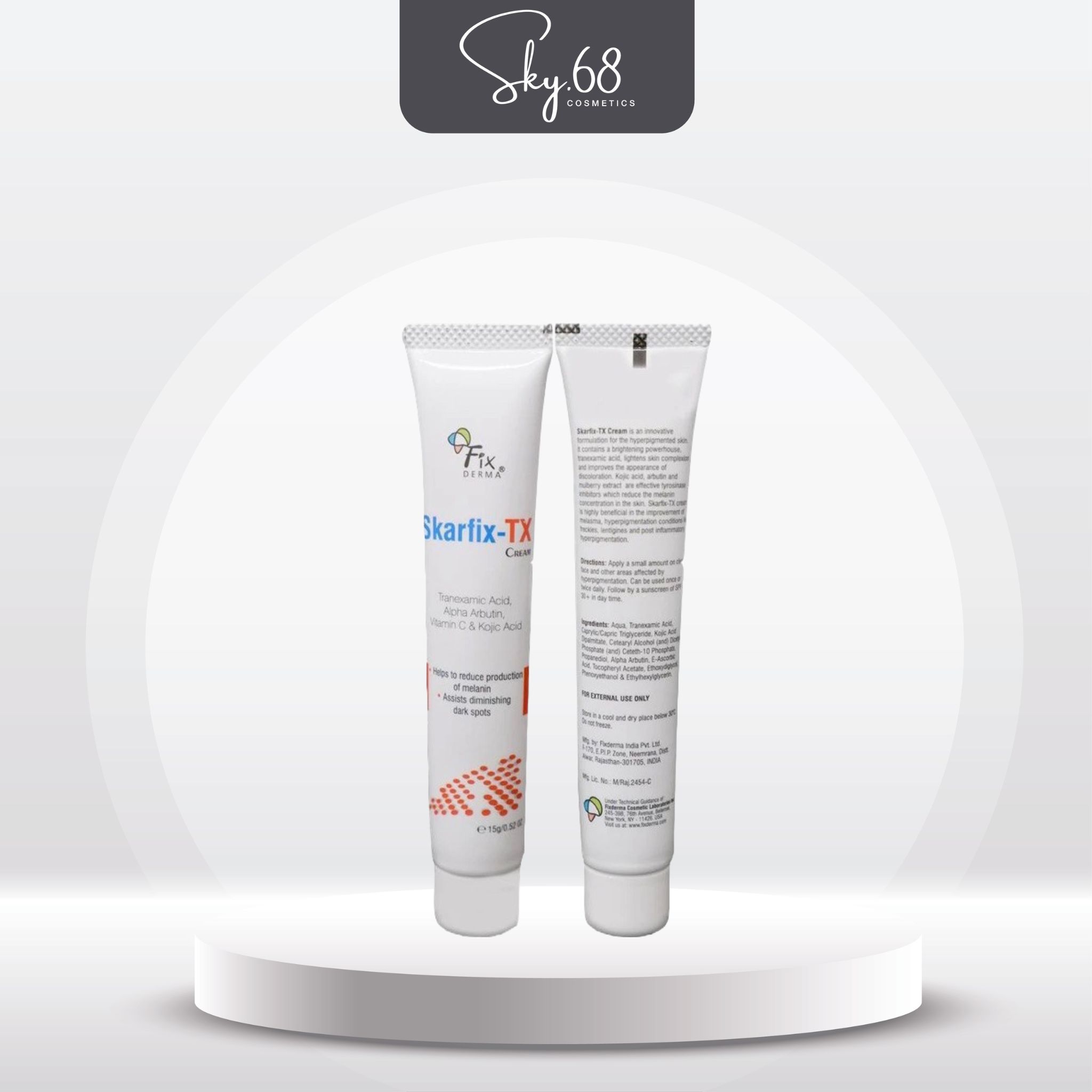 Kem dưỡng da mờ nám, Mờ thâm Fixderma Skarfix tx Cream 15g