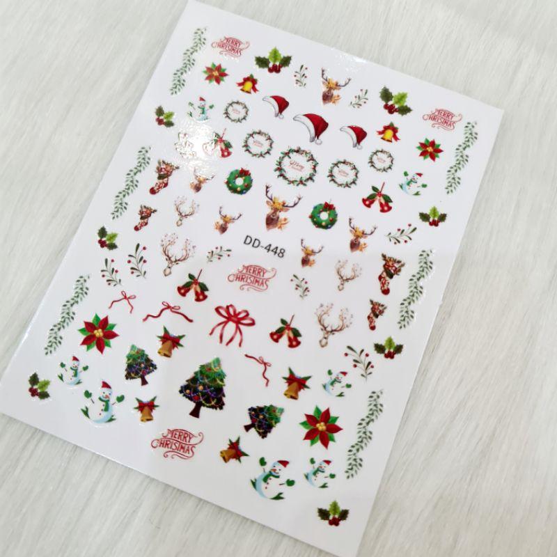 Mẫu dán móng tay dành cho mùa NoeL - sticker Noel