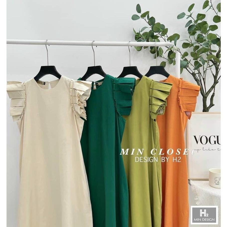 ĐẦM BABYDOLL SUÔNG DÁNG DÀI TAY LỠ KIỂU XẾP LY CỔ TRÒN CHO CÁC NÀNG IU, CÁC MẸ BẦU BÍ BẬN OKELA LUN