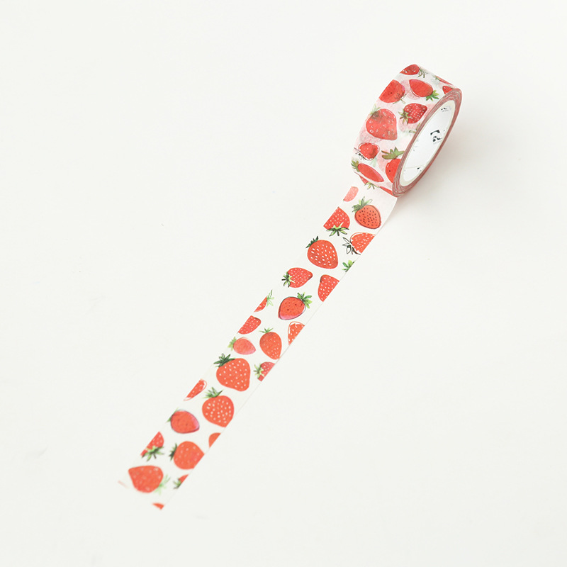Washi tape cute Hoa quả miếng dán dễ thương trang trí sổ tay bullet journal nhật ký Lalunavn - A05