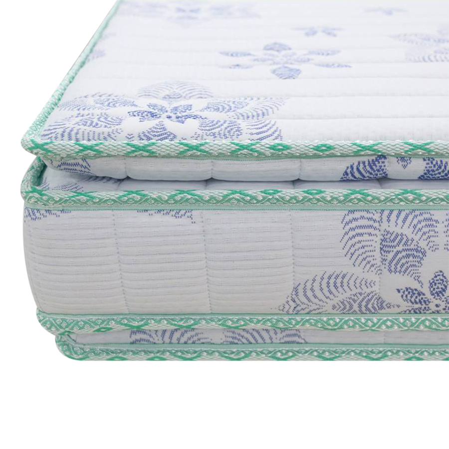 Nệm Cao Su COMFORT 4 Viền Vivian (1.8 x 2.0) - Vải Gấm Damask Cao Cấp Có Chần - Hoa Văn Màu Sắc Ngẫu Nhiên